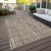 Piper Looms Chantille Stripes ACN760 Brown Machine Washable Area Rug Outdoor Lifestyle Image Feature