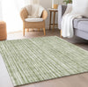 Piper Looms Chantille Stripes ACN760 Green Machine Washable Area Rug Lifestyle Image Feature