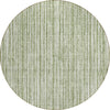 Piper Looms Chantille Stripes ACN760 Green Machine Washable Area Rug Round Main Image
