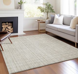 Piper Looms Chantille Stripes ACN760 Ivory Machine Washable Area Rug Lifestyle Image Feature