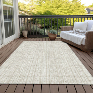 Piper Looms Chantille Stripes ACN760 Ivory Machine Washable Area Rug Outdoor Lifestyle Image Feature
