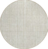 Piper Looms Chantille Stripes ACN760 Ivory Machine Washable Area Rug Round Main Image