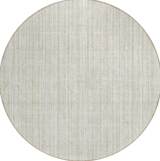 Piper Looms Chantille Stripes ACN760 Ivory Machine Washable Area Rug Round Main Image