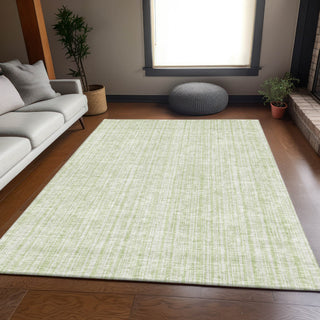 Piper Looms Chantille Stripes ACN760 Mint Machine Washable Area Rug Lifestyle Image Feature