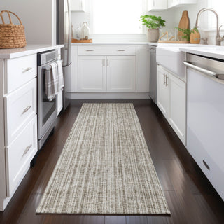 Piper Looms Chantille Stripes ACN760 Taupe Machine Washable Area Rug Runner Lifestyle Image Feature
