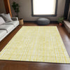 Piper Looms Chantille Stripes ACN760 Yellow Machine Washable Area Rug Lifestyle Image Feature