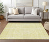Piper Looms Chantille Stripes ACN760 Yellow Machine Washable Area Rug Lifestyle Image Feature