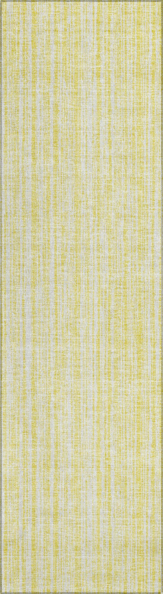 Piper Looms Chantille Stripes ACN760 Yellow Machine Washable Area Rug Runner Main Image