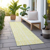 Piper Looms Chantille Stripes ACN760 Yellow Machine Washable Area Rug Runner Outdoor Lifestyle Image Feature