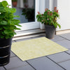 Piper Looms Chantille Stripes ACN760 Yellow Machine Washable Area Rug Scatter Outdoor Lifestyle Image Feature
