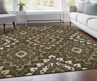 Piper Looms Chantille Diamond ACN761 Fudge Machine Washable Area Rug Lifestyle Image Feature