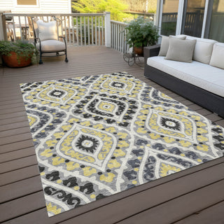Piper Looms Chantille Diamond ACN761 Gray Machine Washable Area Rug Outdoor Lifestyle Image Feature