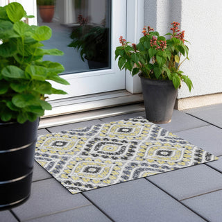 Piper Looms Chantille Diamond ACN761 Gray Machine Washable Area Rug Scatter Outdoor Lifestyle Image Feature