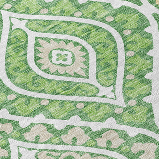 Piper Looms Chantille Diamond ACN761 Green Machine Washable Area Rug Swatch Image