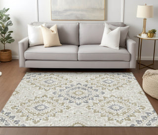 Piper Looms Chantille Diamond ACN761 Ivory Machine Washable Area Rug Lifestyle Image Feature