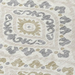 Piper Looms Chantille Diamond ACN761 Ivory Machine Washable Area Rug Swatch Image