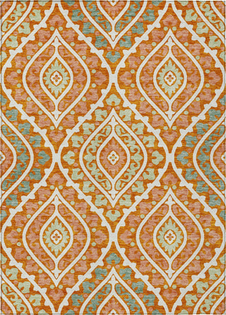Piper Looms Chantille Diamond ACN761 Orange Machine Washable Area Rug main image