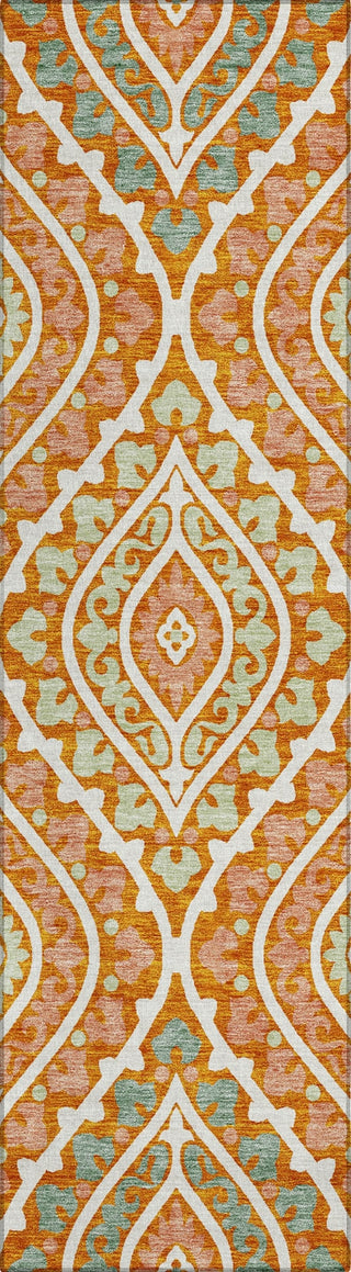 Piper Looms Chantille Diamond ACN761 Orange Machine Washable Area Rug Runner Main Image