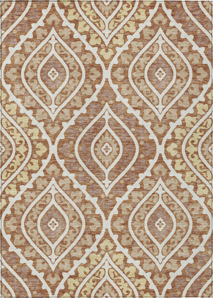 Piper Looms Chantille Diamond ACN761 Paprika Machine Washable Area Rug main image