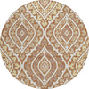 Piper Looms Chantille Diamond ACN761 Paprika Machine Washable Area Rug Round Main Image
