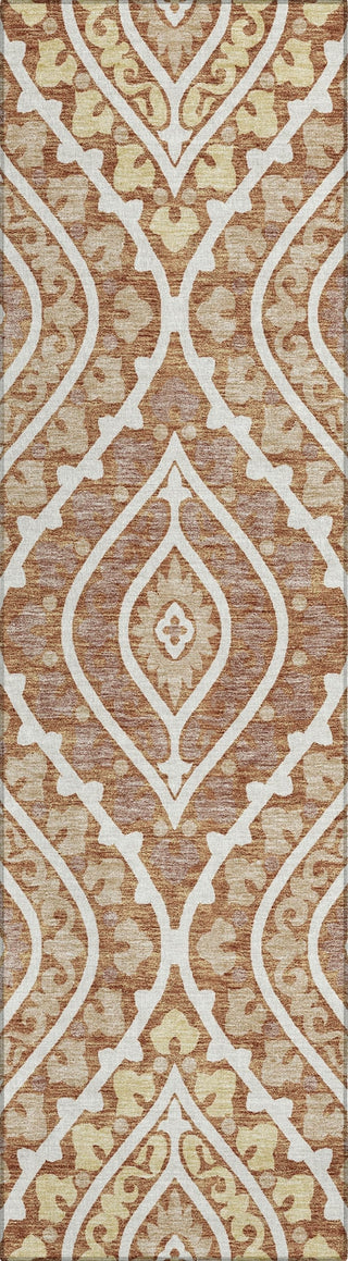 Piper Looms Chantille Diamond ACN761 Paprika Machine Washable Area Rug Runner Main Image