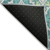 Piper Looms Chantille Diamond ACN761 Teal Machine Washable Area Rug Backing Image