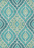 Piper Looms Chantille Diamond ACN761 Teal Machine Washable Area Rug main image