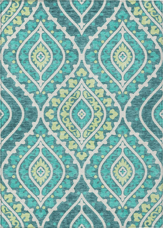 Piper Looms Chantille Diamond ACN761 Teal Machine Washable Area Rug main image