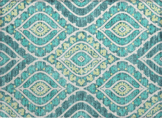 Piper Looms Chantille Diamond ACN761 Teal Machine Washable Area Rug Scatter Main Image