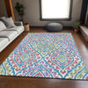 Piper Looms Chantille Diamond ACN761 White Machine Washable Area Rug Lifestyle Image Feature