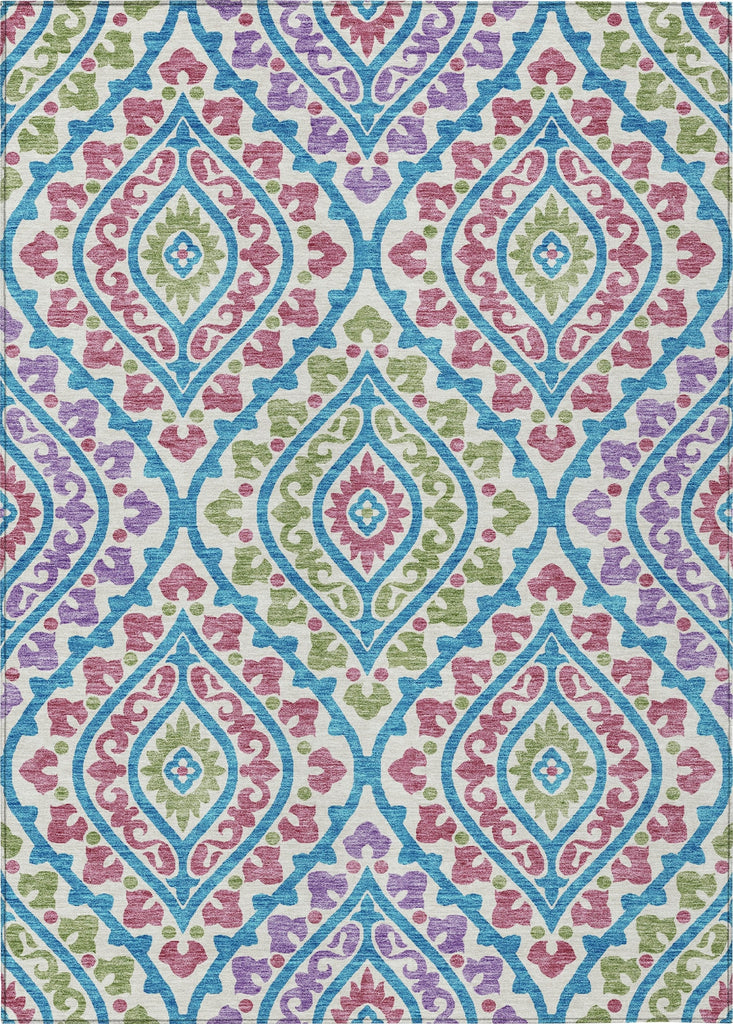 Piper Looms Chantille Diamond ACN761 White Machine Washable Area Rug main image