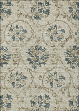 Piper Looms Chantille Floral ACN762 Beige Machine Washable Area Rug main image