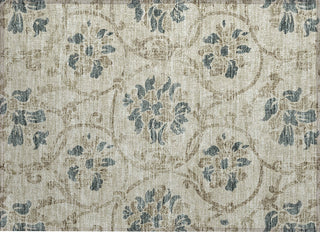 Piper Looms Chantille Floral ACN762 Beige Machine Washable Area Rug Scatter Main Image