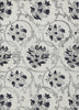 Piper Looms Chantille Floral ACN762 Black Machine Washable Area Rug main image