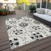 Piper Looms Chantille Floral ACN762 Black Machine Washable Area Rug Outdoor Lifestyle Image Feature