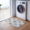 Piper Looms Chantille Floral ACN762 Black Machine Washable Area Rug Scatter Lifestyle Image Feature