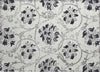Piper Looms Chantille Floral ACN762 Black Machine Washable Area Rug Scatter Main Image