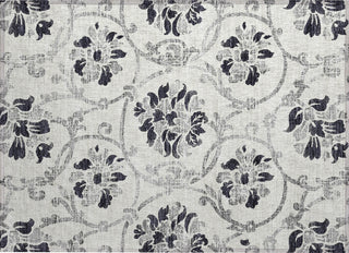 Piper Looms Chantille Floral ACN762 Black Machine Washable Area Rug Scatter Main Image