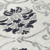 Piper Looms Chantille Floral ACN762 Black Machine Washable Area Rug Swatch Image