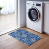 Piper Looms Chantille Floral ACN762 Blue Machine Washable Area Rug Scatter Lifestyle Image Feature