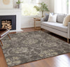 Piper Looms Chantille Floral ACN762 Brown Machine Washable Area Rug Lifestyle Image Feature