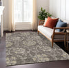 Piper Looms Chantille Floral ACN762 Brown Machine Washable Area Rug Lifestyle Image Feature