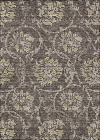 Piper Looms Chantille Floral ACN762 Brown Machine Washable Area Rug main image