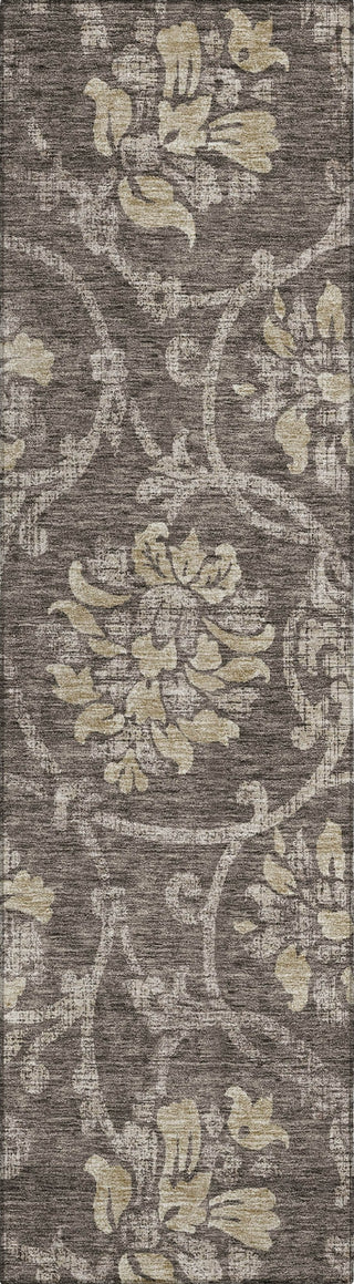 Piper Looms Chantille Floral ACN762 Brown Machine Washable Area Rug Runner Main Image