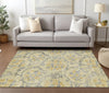 Piper Looms Chantille Floral ACN762 Gold Machine Washable Area Rug Lifestyle Image Feature