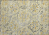 Piper Looms Chantille Floral ACN762 Gold Machine Washable Area Rug Scatter Main Image