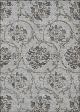 Piper Looms Chantille Floral ACN762 Gray Machine Washable Area Rug main image