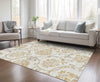 Piper Looms Chantille Floral ACN762 Ivory Machine Washable Area Rug Lifestyle Image Feature