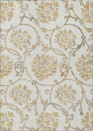 Piper Looms Chantille Floral ACN762 Ivory Machine Washable Area Rug main image