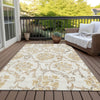 Piper Looms Chantille Floral ACN762 Ivory Machine Washable Area Rug Outdoor Lifestyle Image Feature